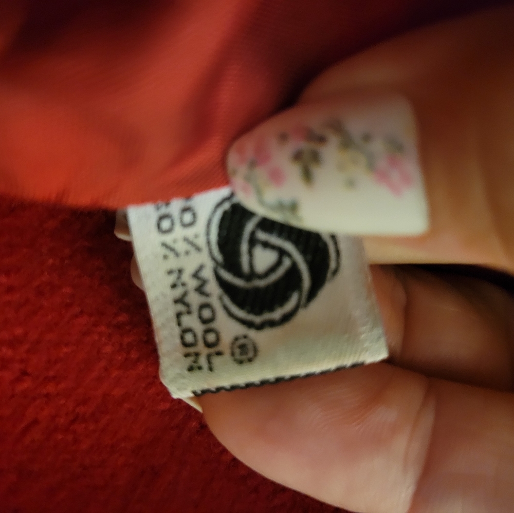 Vintage Woman's Red Wool Peacoat - Picture 5 of 9